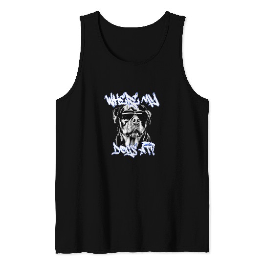 Rottweiler Pet West coast rappers HIP HOP old school fashion Rottweiler 3 Tank Tops