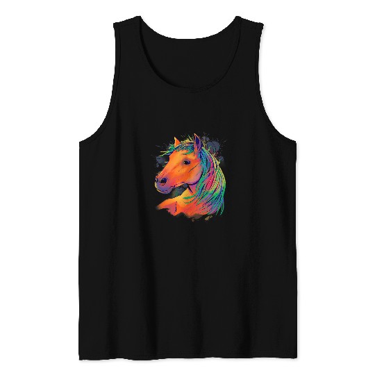Horse Pet Pony Womens Riding Clothing Girls Accessories Horse Rider Tank Tops