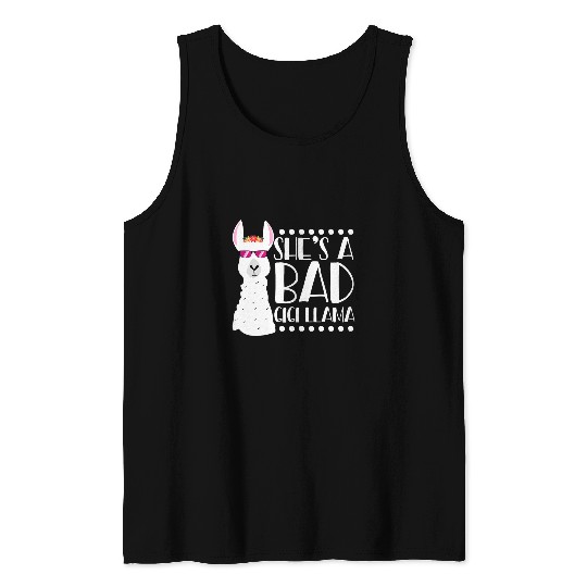 Llama Pet Fan Funny She is a Bad Gigi Lama for Women Tank Tops