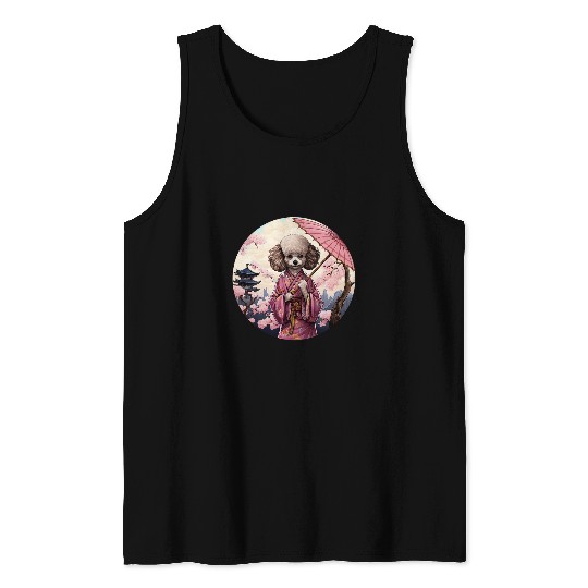 Toy Poodle Geisha Funny Dog Kimono Tank Tops