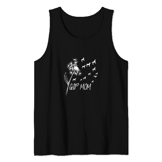 German Shorthaired Pet Womens German Shorthair Pointer Silhouette GSP Mom Tank Tops