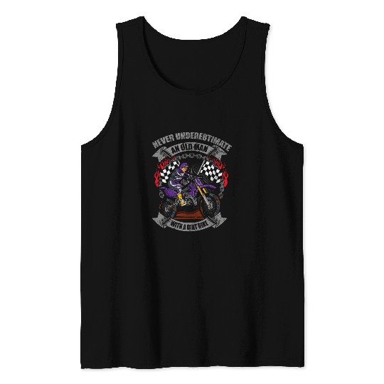 Motorcycle Grandparents Biker Grandma Motocross Pension Tank Tops
