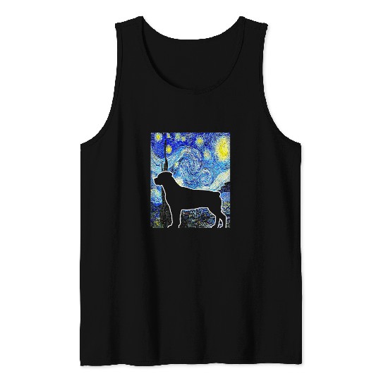 Rottweiler Starry Night Dog Lover Van Gogh Rottweiler Tank Tops
