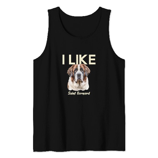 I Like Saint Bernard Dog Furry Breed Friend Tank Tops