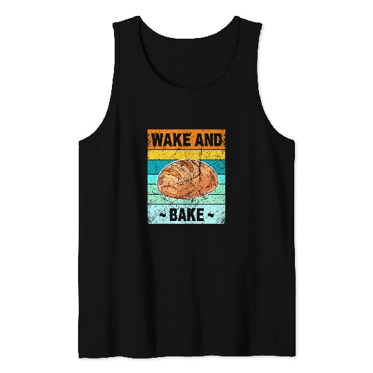 Retro Wake And Bake Sourdough Starter Kit Baker Tank Tops