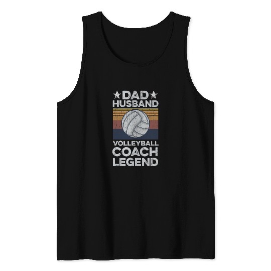 Mens Volleyball Season Design for your Volleyball Coachs Dad Tank Tops
