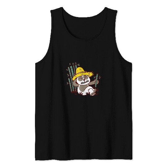 VXLS Farmer Farming Harvest Season Panda Tank Tops