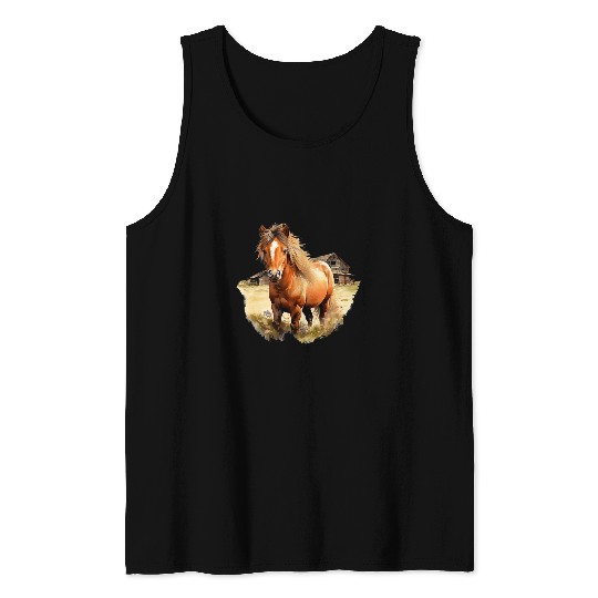 Pony Iceland Horse Shetland Pony Shetty Tank Tops