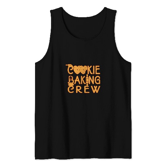Cookie Baking Crew Christmas Funny Gingerbread xmass Baker Tank Tops