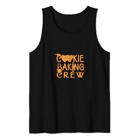 Cookie Baking Crew Christmas Funny Gingerbread xmass Baker Tank Tops