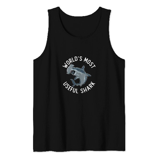 Hammerhead Shark Hammer Hear Shark Lover Sea Biologist 2 Tank Tops