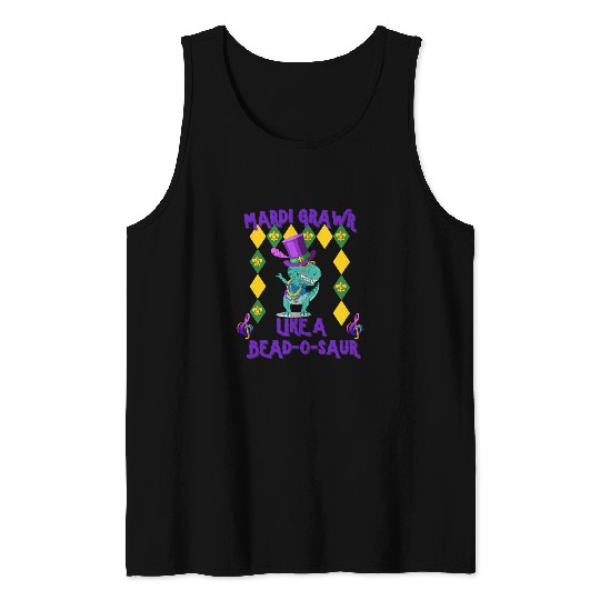 Dinosaur Pet Kids Funny  Dinosaur For Mardi Gras Mardi Grawr Tank Tops