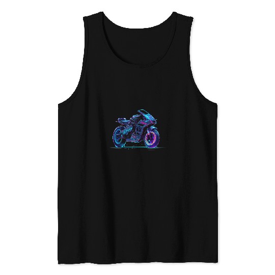 Tuning car from the 90s Pace Car Motorcycle 21 Tank Tops