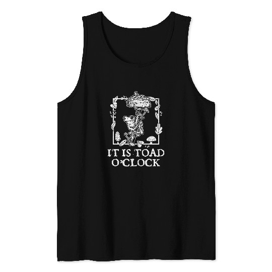 Toad mushroom wildlife biologist cute garden cottage flower 9 Tank Tops