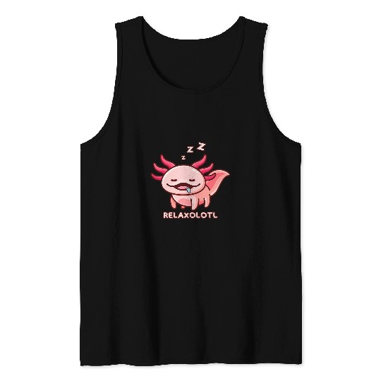 Axolotls Pet Adorable Amphibia Mexican Salamander RelAxolotls Tank Tops