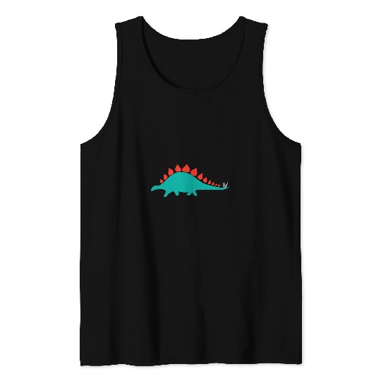 Dinosaur Pet Cute Stegosaurus Dinosaur Cool Illustration Classic Tank Tops