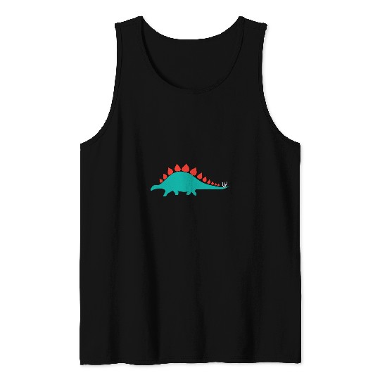 Dinosaur Pet Cute Stegosaurus Dinosaur Cool Illustration Classic Tank Tops