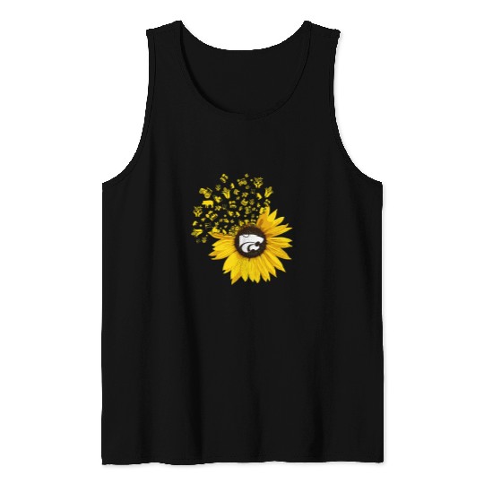 Kansas State Wildcats Farmer Sunflower Farm Things Tank Tops
