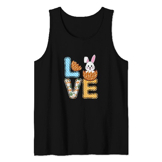 Giraffe Pet love easter bunny egg Giraffes print cute bunny kids adults Tank Tops