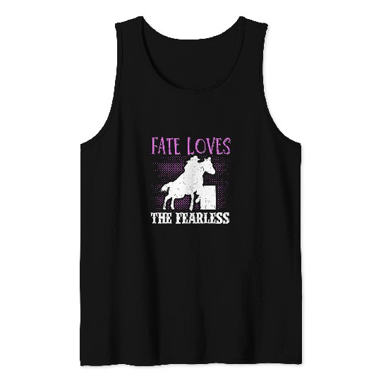 Horse Pet Barrel Racer Fate Loves The Fearless Horse Riding Tank Tops