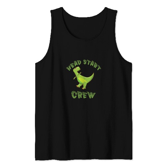 Dinosaur Pet Head Start Crew Teacher Tyrannosaurus Rex Tank Tops