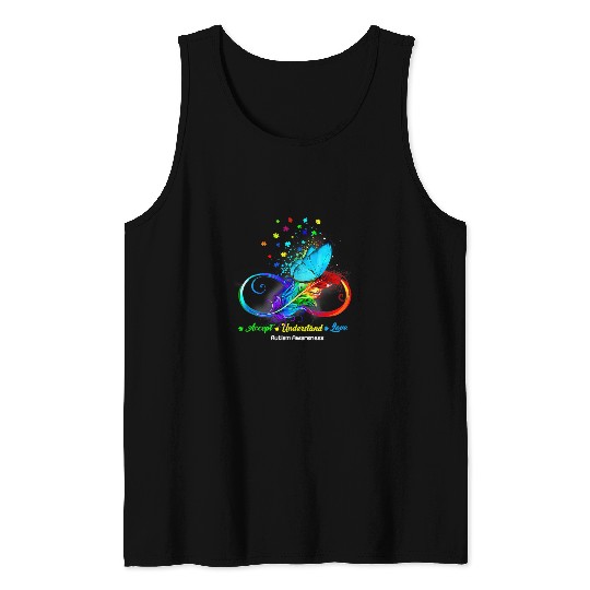 Autism Puzzle accept understand love neurodiversity infinity Tank Tops