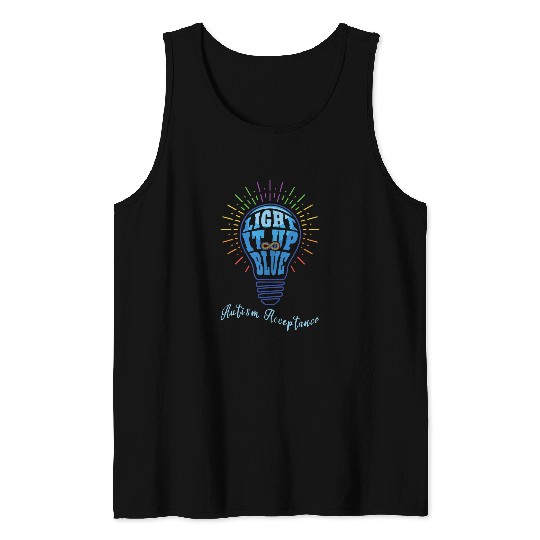 Autism Puzzle Acceptance April Light Blue For Tank Tops