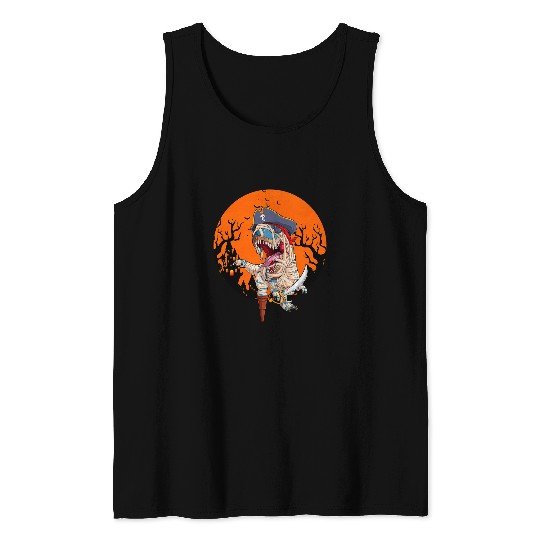 Dinosaur Pet Group Halloween Costumes For Adults Pirate Dinosaur Mummy Tank Tops