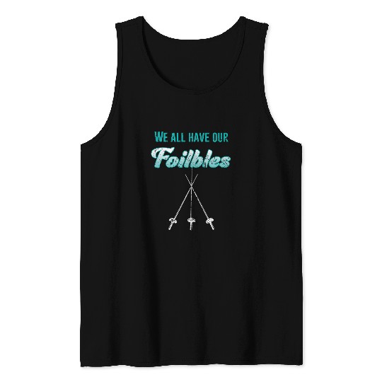 vintages Saber Fencing swords Epee Foil and Fencer Coach Tank Tops