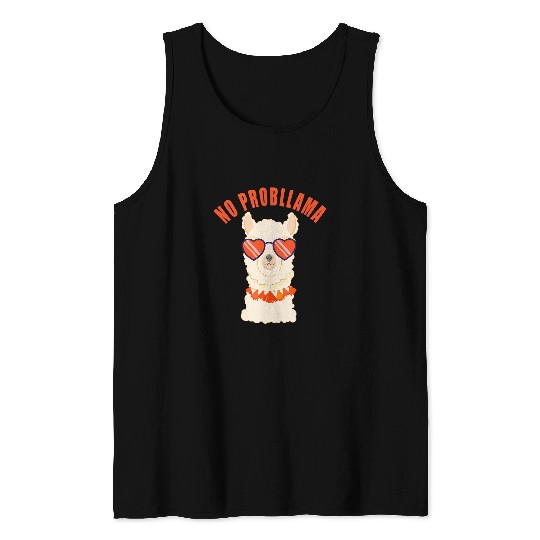 Llama Pet No ProbLLama 2Funny LLama Pun 24 Tank Tops