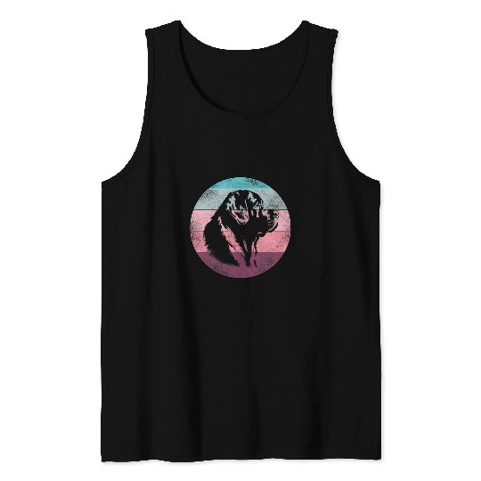Retro vintages Design Saint Bernard Dog 1 Tank Tops