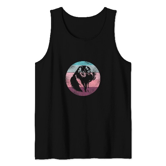 Retro vintages Design Saint Bernard Dog 1 Tank Tops