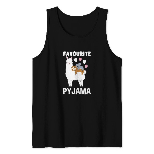 Llama Pet Favorite Pyjama Women Alpaca Tank Tops