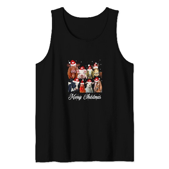 Kansas State Wildcats xmass Farmer xmass Farm Animals Tank Tops