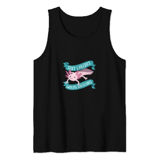 Axolotls Pet Questions Retro Kawaii Salamander Amphibian Tank Tops