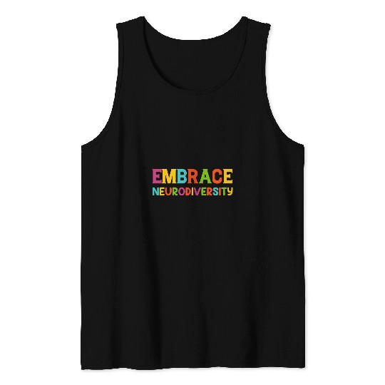Autism Puzzle ASD Embrace Neurodiversity Tank Tops
