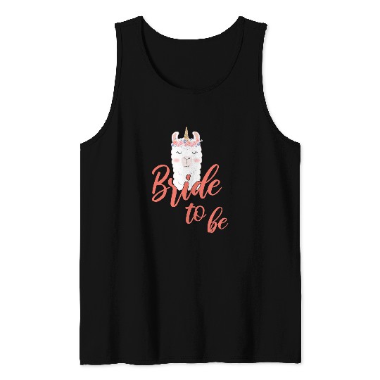 Llama Pet Bride to Be Bride Lama Alpaca Alpaca JGA Engagement Tank Tops