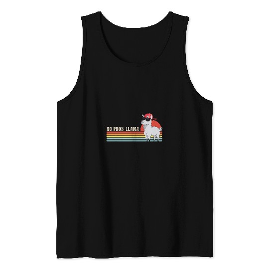 Llama Pet No ProbLlama Funny Llama With Sunglasses Alpaca Retro 9 Tank Tops