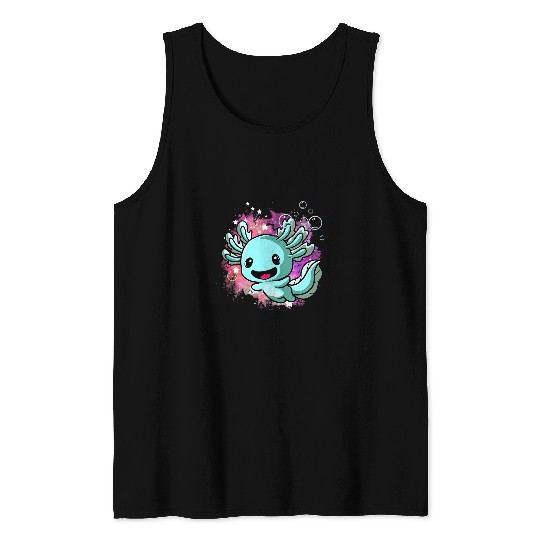Axolotls Pet Smiling Axolotlse 2Pet Owner Salamander Axolotls Tank Tops