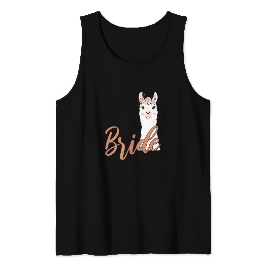 Llama Pet Bride to be Lama Alpaca JGA Engagement Gift Tank Tops