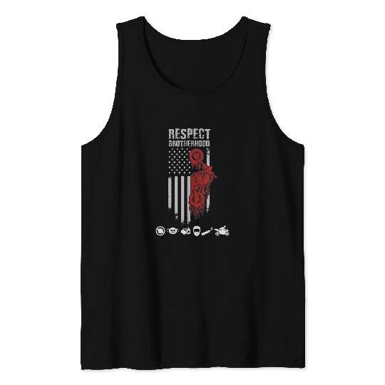 mens motorcycle s 2men dads fars day plus size flag Tank Tops