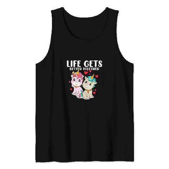 Unicorn Pet Couples Unicorn Life Gets Better Together His And Her Tee Tank Tops