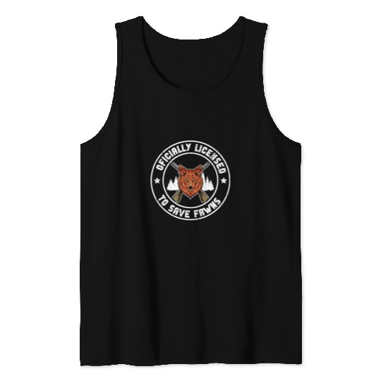 Coyote Mammal Trapping And Coyote Hunter Tank Tops