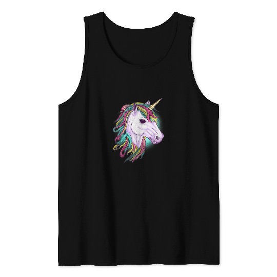 Unicorn Pet Colorful Unicorn Rainbow Colorful Unicorn for Men Women Kids Tank Tops