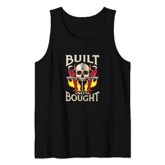 Built Not Bought Car 2Motorcycle Mechanic Car Junkie Tank Tops