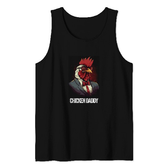 Discover Chicken Daddy Chicken Father Farmer Poultry Fathers Day Tank Tops