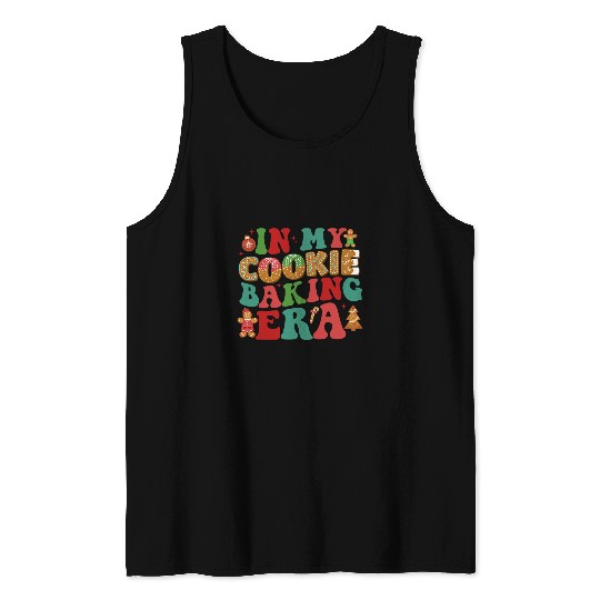 In My Cookie Baking Era Baker Christmas Cookie Baking Crew Tank Tops