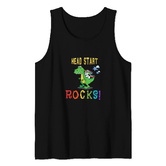 Unicorn Pet Back to school Head start rocks dinosaurunicorn Tank Tops
