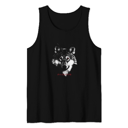 Coyote Mammal Viking Fenrir I Valhalla Fenris Valknut Rune I Viking wolfs 1 Tank Tops