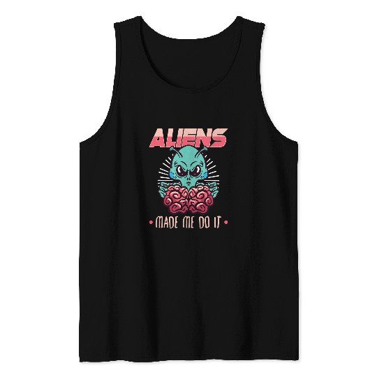 Aliens UFO Extraterrestrial Area 51 UFO Space Geek 32 Tank Tops